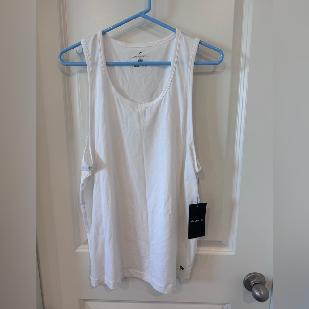 NWT Fabletics Men’s White Tank Top Size Small